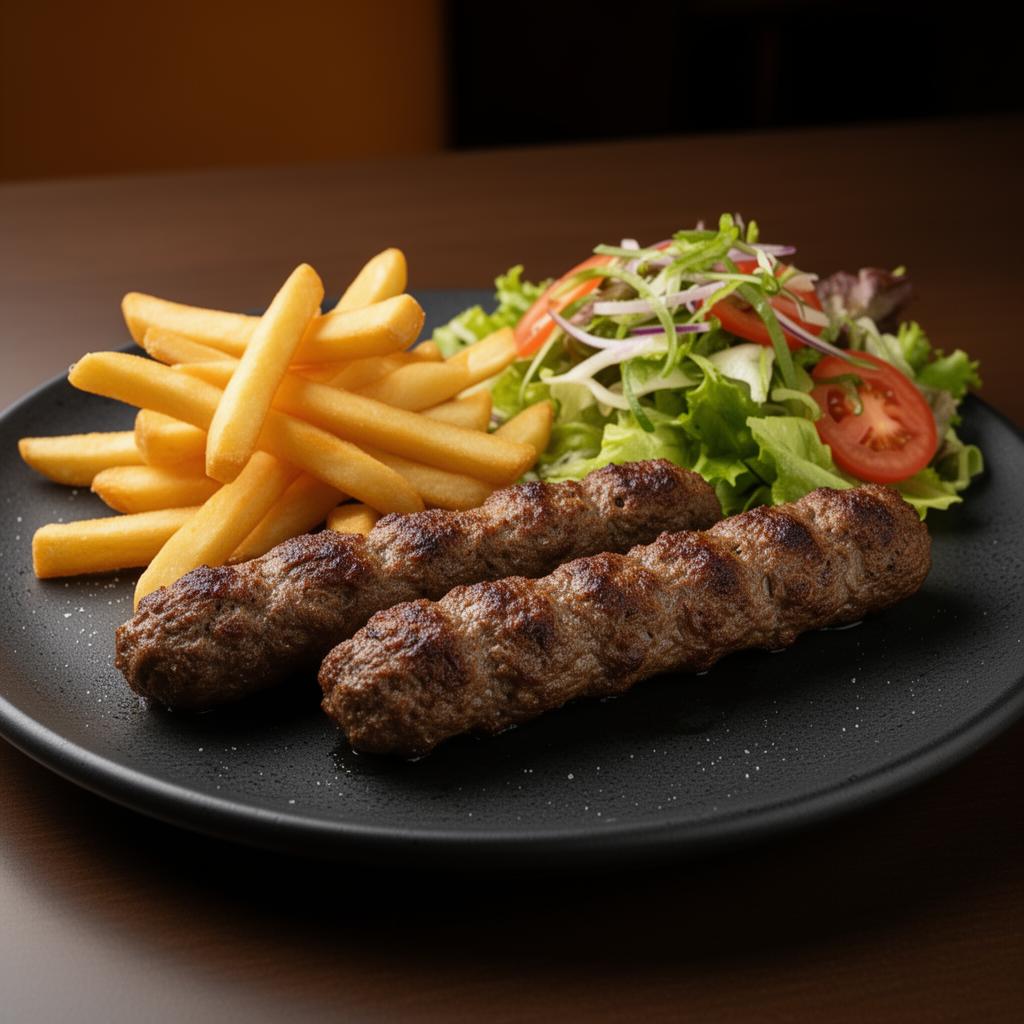 L'Assiette Gamachoise avec frites maison et sauce secrète
